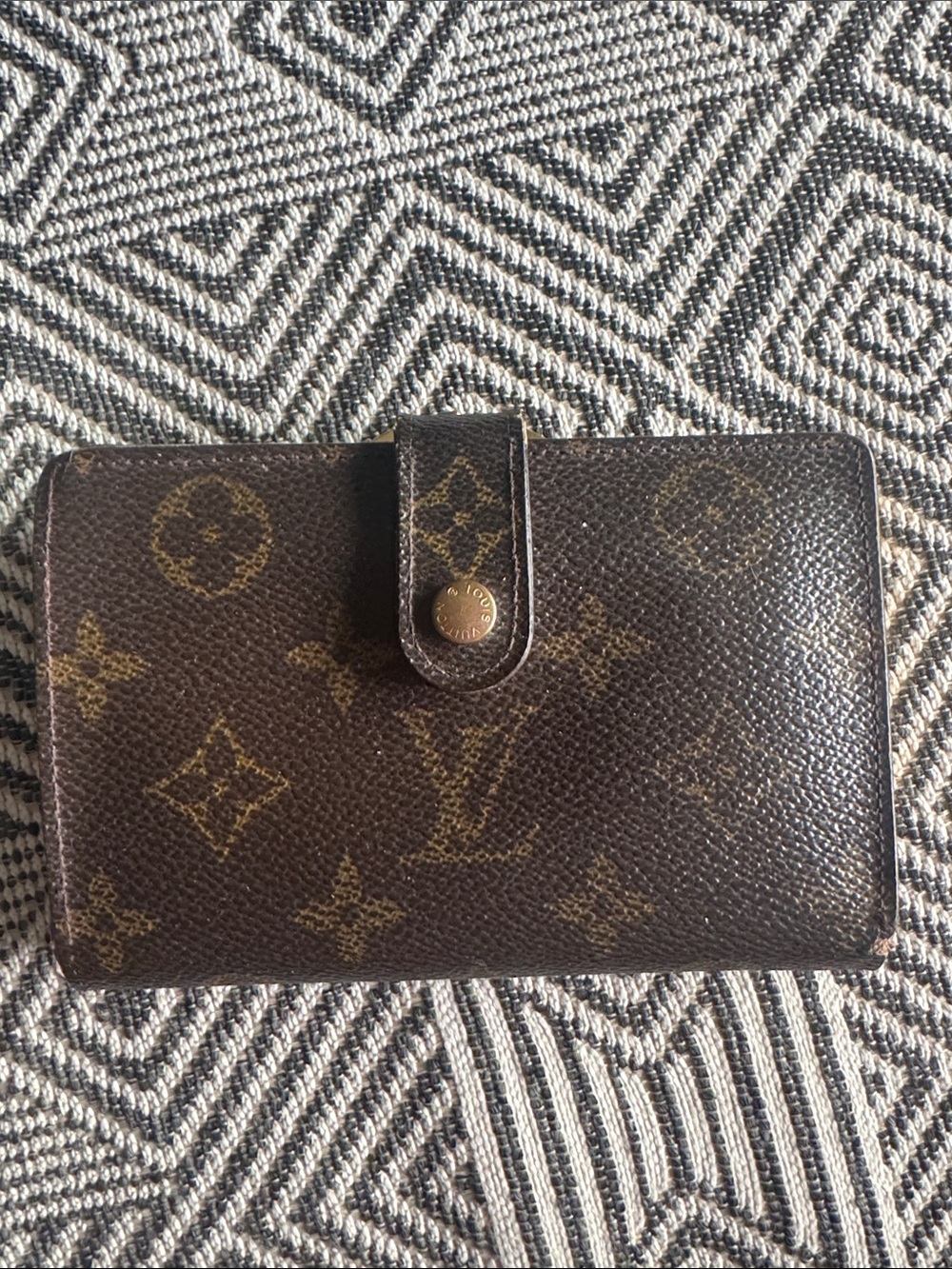 Vintage Louis Vuitton Brown Monogram Canvas Snap Wallet